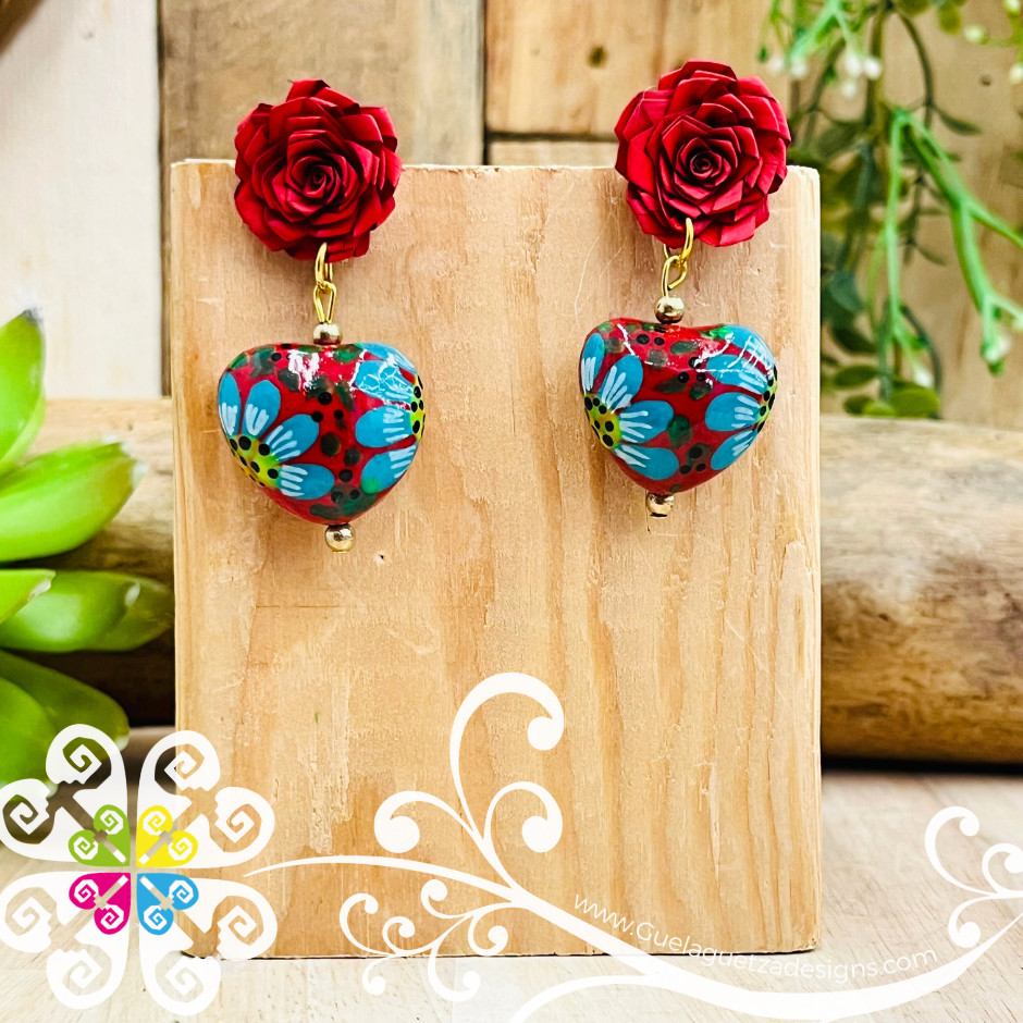 Corazon Barro Studs - Clay Earrings