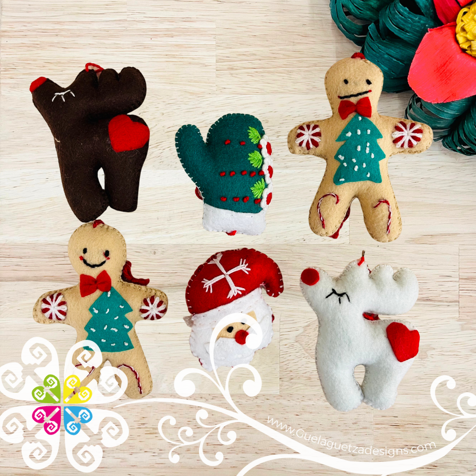 Set of 6 Muñequitos Navideños - Christmas Charm Set