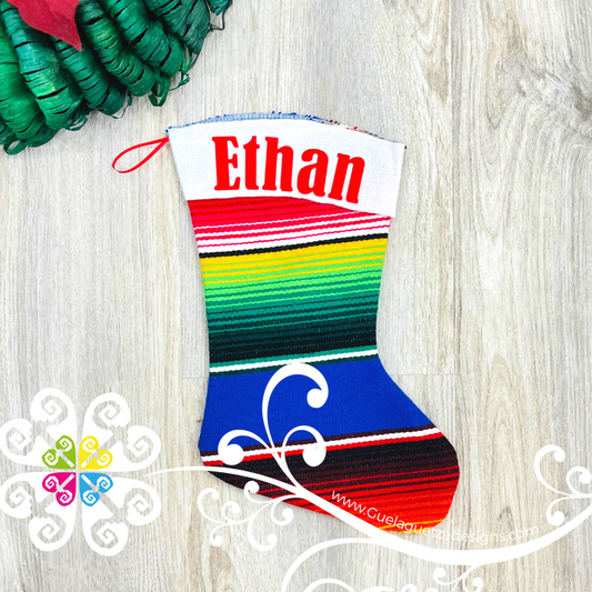 Customized Mexican Sarape Christmas Stockings