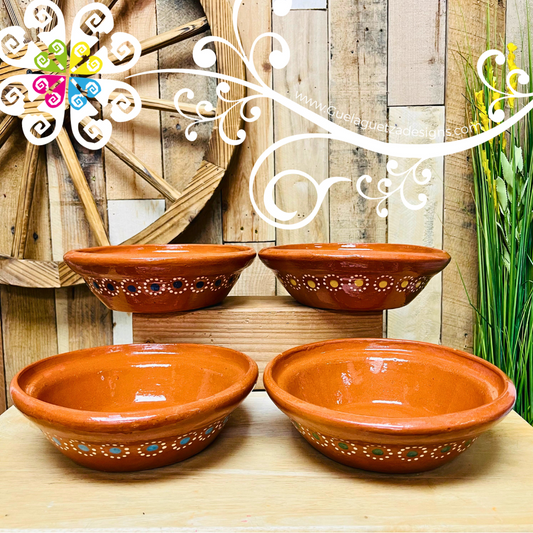 Set of 4 Large Capula Pozolero Sencillo - Set Capula Sencillo Clay Bowl