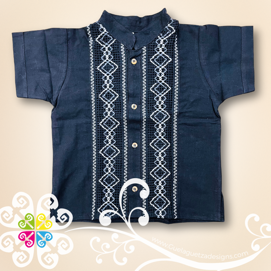 Black Lace Boy Shirt - Camisa de Niño