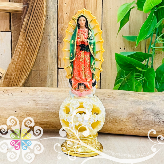 Mini Small Virgen de Guadalupe Lampara - Religious Statue