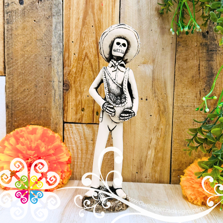 Medium Campesino Catrin - Day of the Dead Decoration Resin Statue