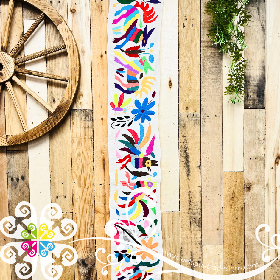 Small Multicolor Otomi Table Runner - Camino de Tenango