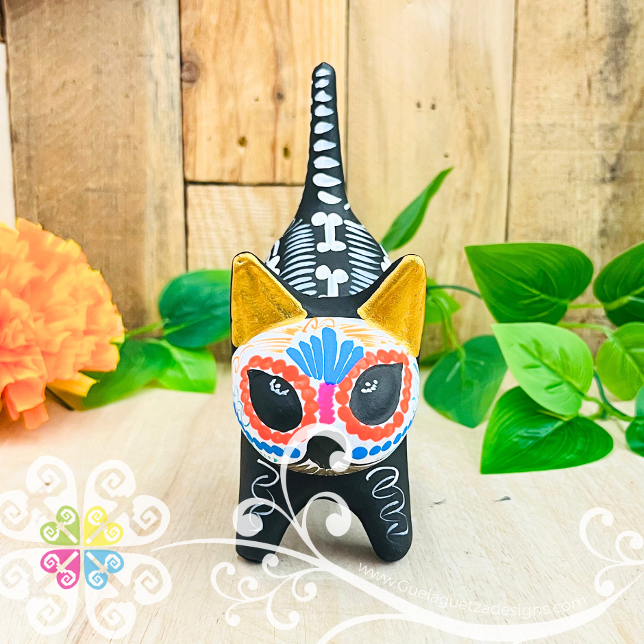 Dia de los Muertos Scary Cat - Hand Painted Cat
