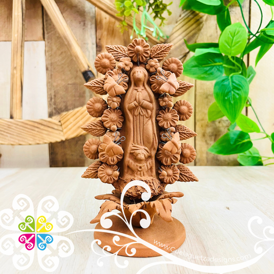 Virgen de Guadalupe Maguey Home Decor - Barro Metepec
