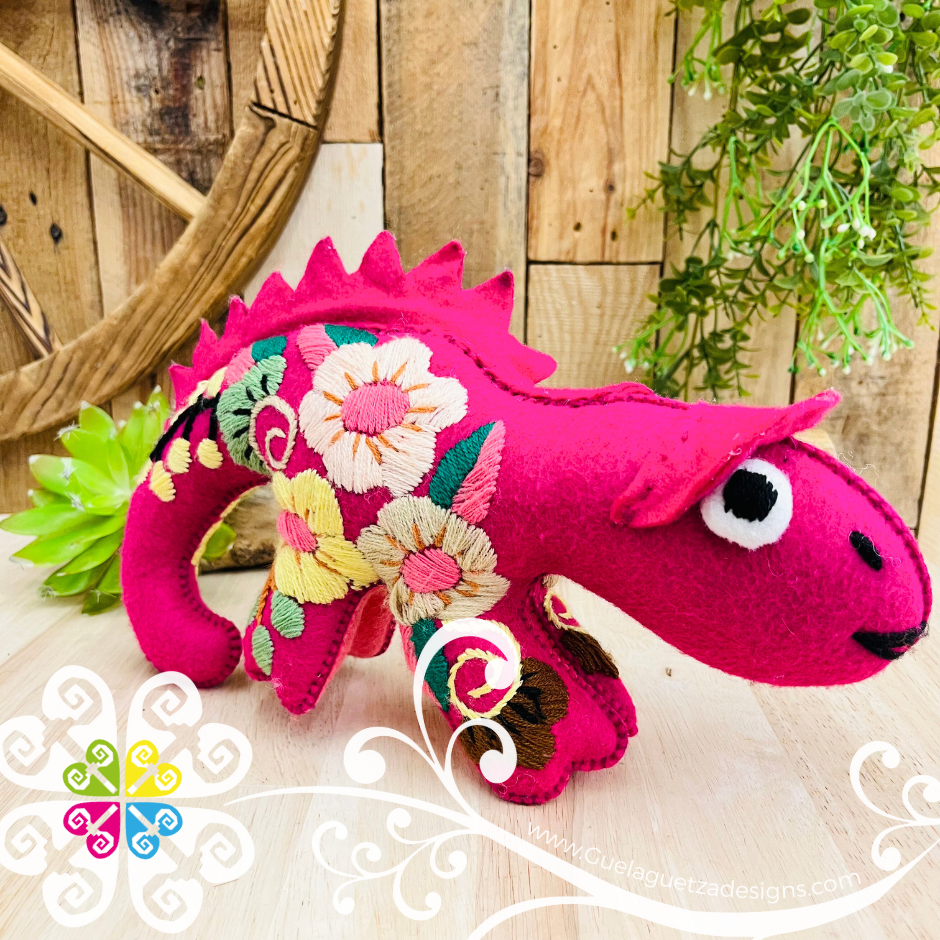 Embroidered Chameleon - Chiapas Stuffed Animal