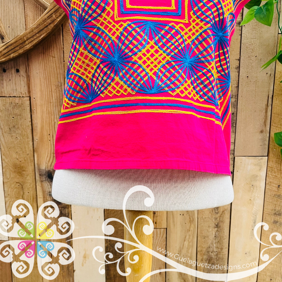 Small Cadenilla Tehuana Shirt - Doble Embroider