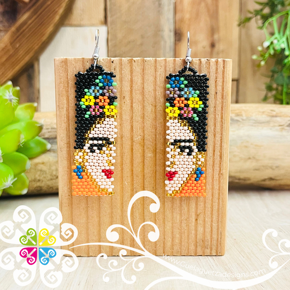 Frida Larga Beaded Earrings - Frida Collection