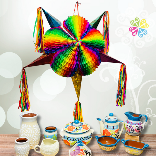 Medium Multicolor Fiesta Piñata - Mexican Fiesta Decor