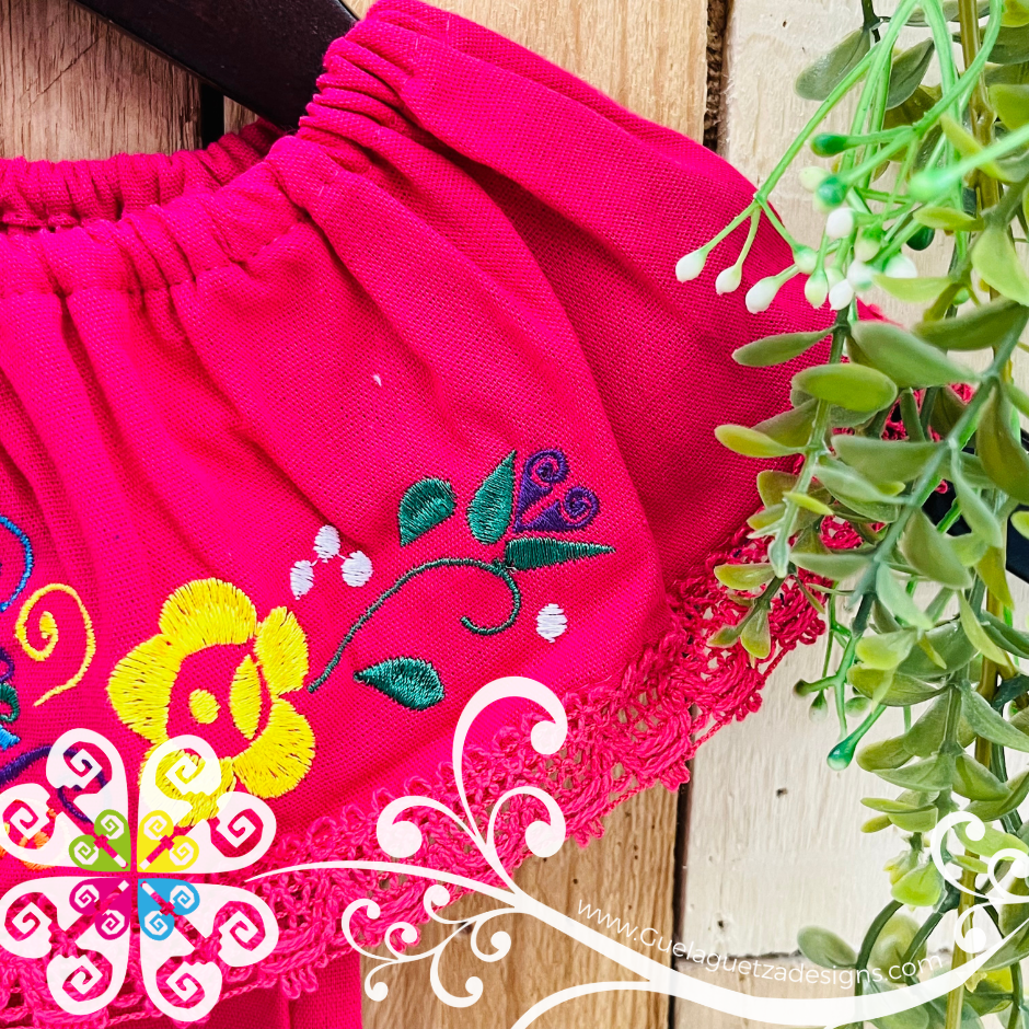 Fuchsia Traviesa Campesino One Piece - Children Clothing