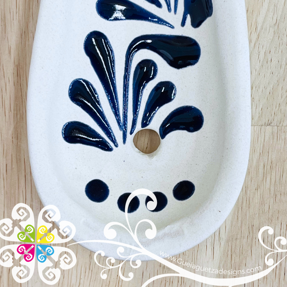 Cobalt Blue Espiga Clay Cucharero - Spoon Holder