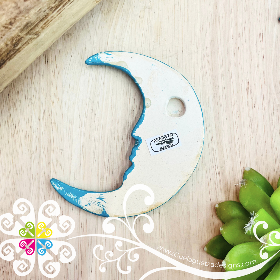 Large Teal Sun & Moon Set - Wall Decor