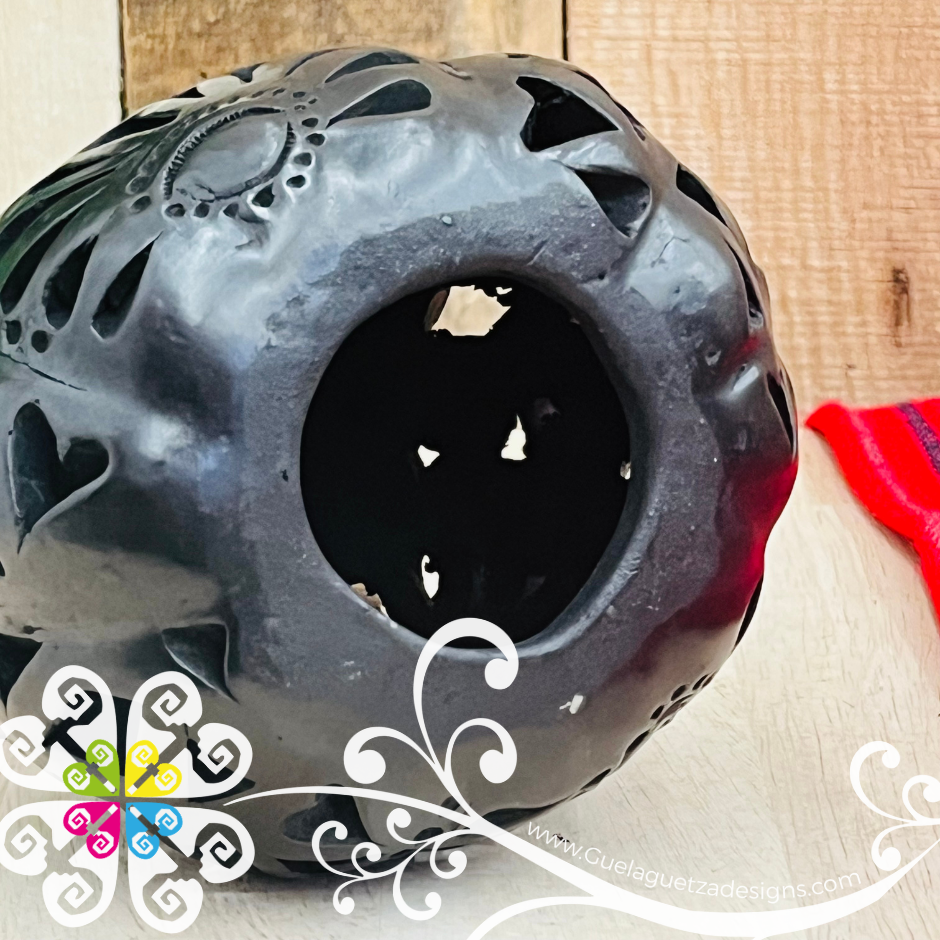 Calabaza Candle Holder - Barro Negro Oaxaca