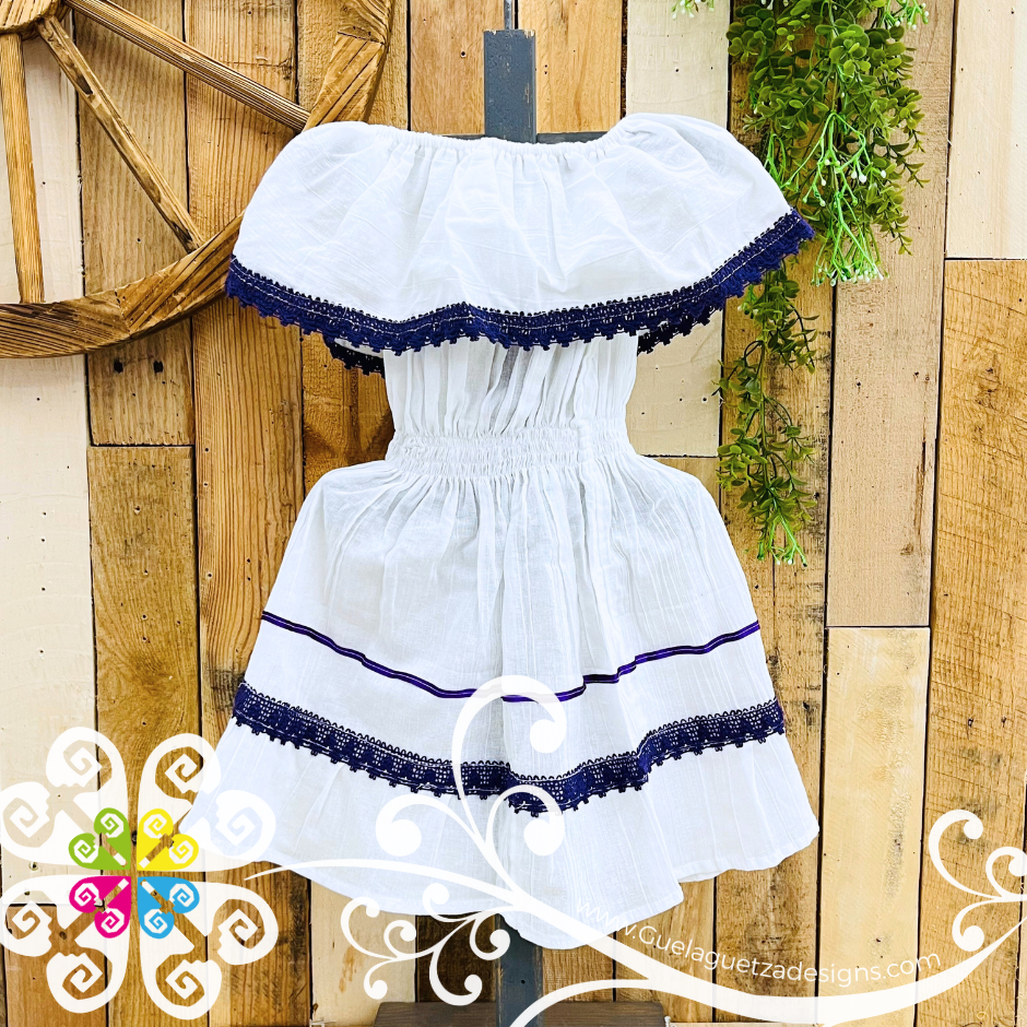 Purple Estambre Campesino Children Dress