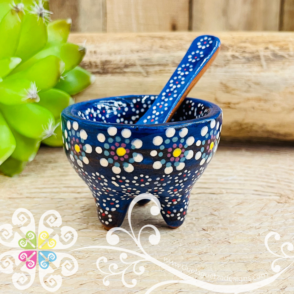 Mini Capula Clay Fino Molcajete Con Cuchara - Capula Fino Clay Kitchen