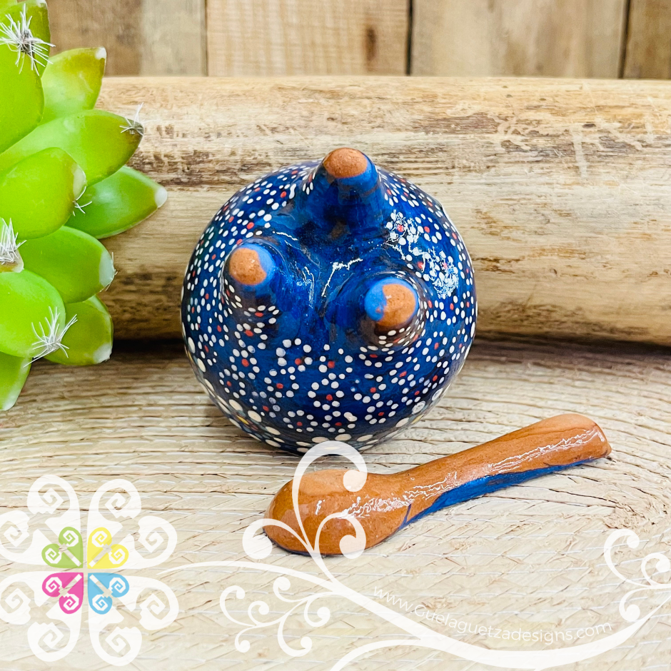 Mini Capula Clay Fino Molcajete Con Cuchara - Capula Fino Clay Kitchen