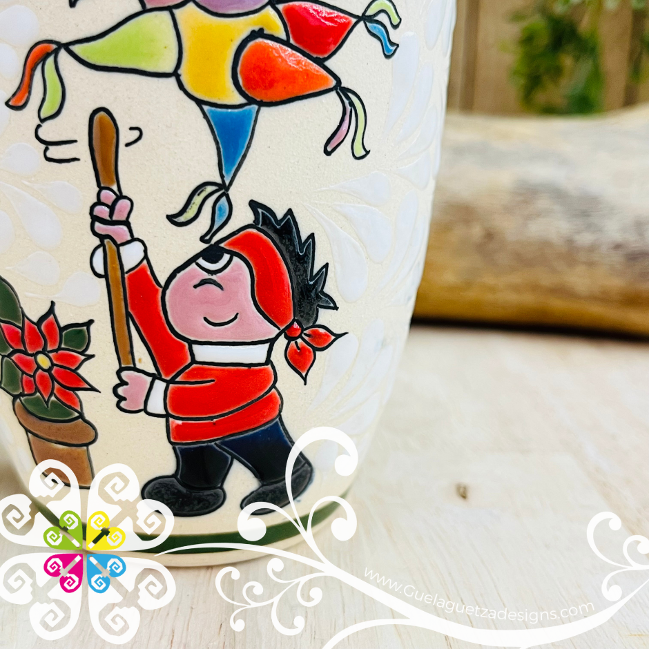 Taza Cono Piñata - Barro Alta Temperatura - Single Clay Mug