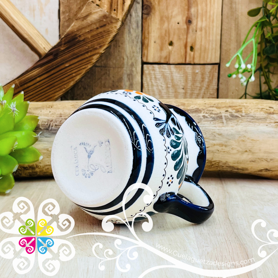 Navy Blue Taza Ponchera Colibri - Barro Alta Temperatura - Single Clay Mug