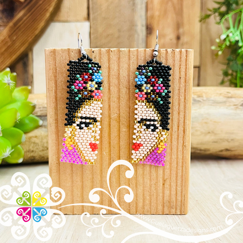 Frida Larga Beaded Earrings - Frida Collection