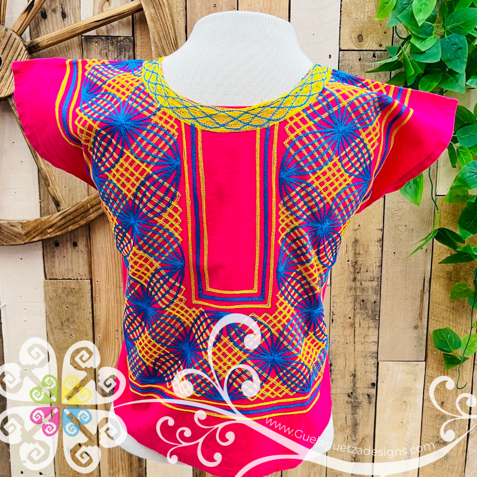 Small Cadenilla Tehuana Shirt - Doble Embroider