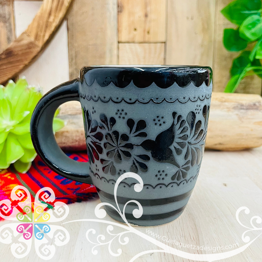 Black Taza Cono Colibri - Barro Alta Temperatura - Single Clay Mug