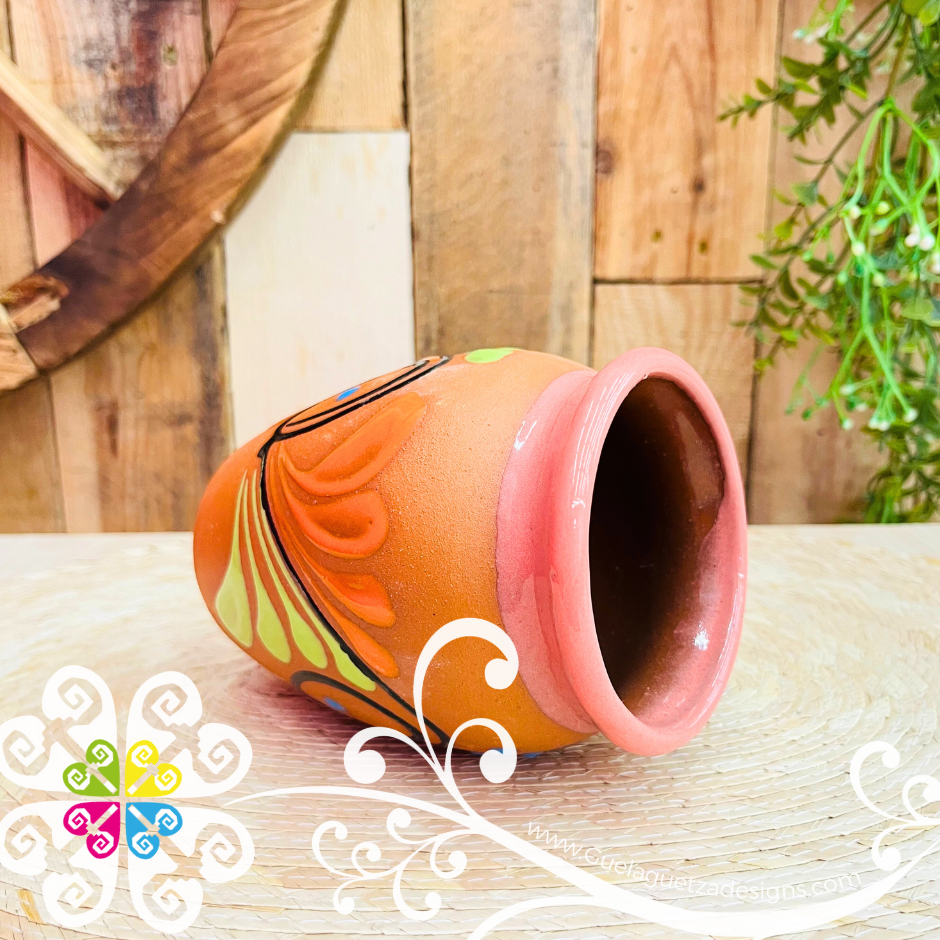 27 - El Corazon Cantarito LoteriaMX - Single Clay Cantarito