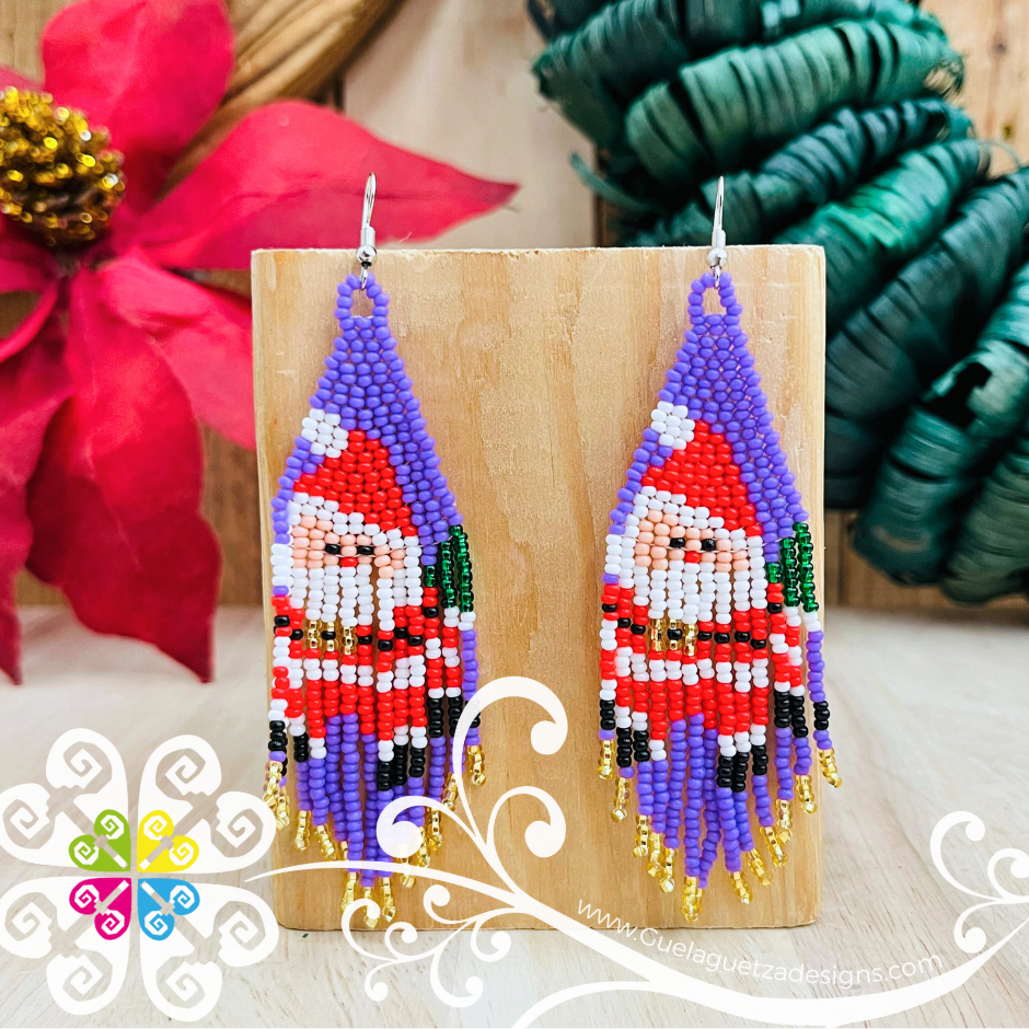 Santa Fleco - Christmas Beaded Earrings
