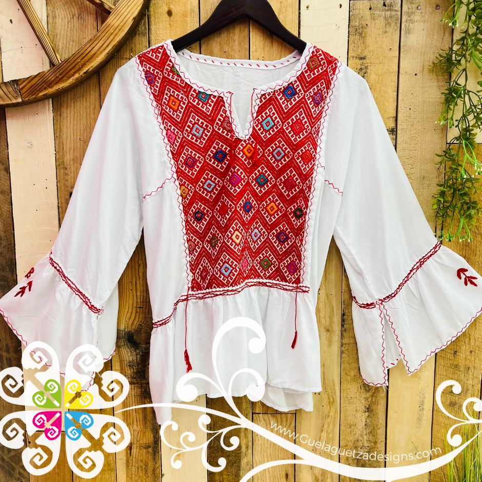 Blusa Chiapas Diamantes - 3/4 Sleeve Top