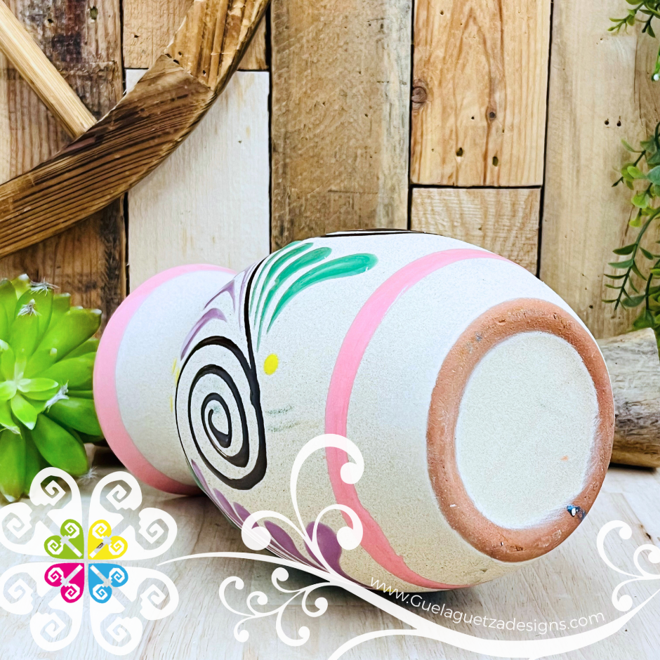 Pink Catrina Ovulo Vase - Mexican Home Décor