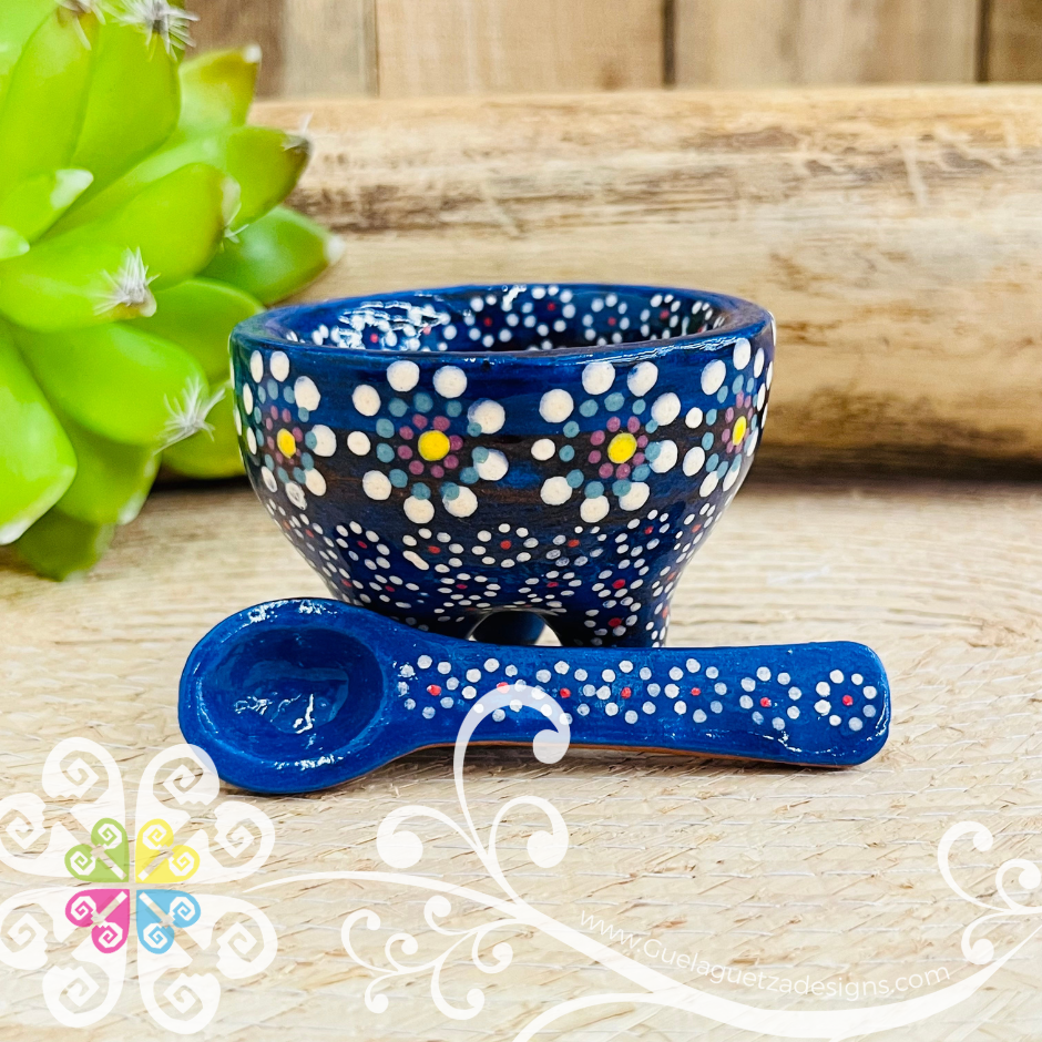 Mini Capula Clay Fino Molcajete Con Cuchara - Capula Fino Clay Kitchen