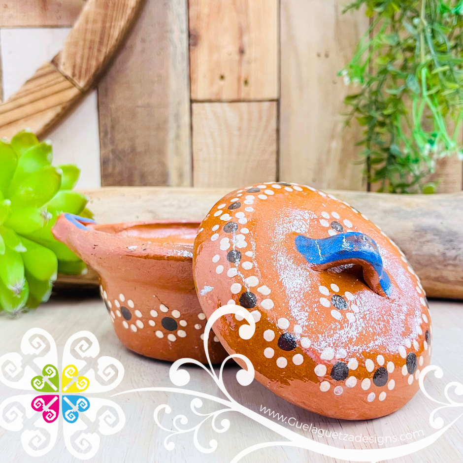 Mini Capula Sencillo Cazuela con tapa- Capula Sencillo Clay Cazuelita
