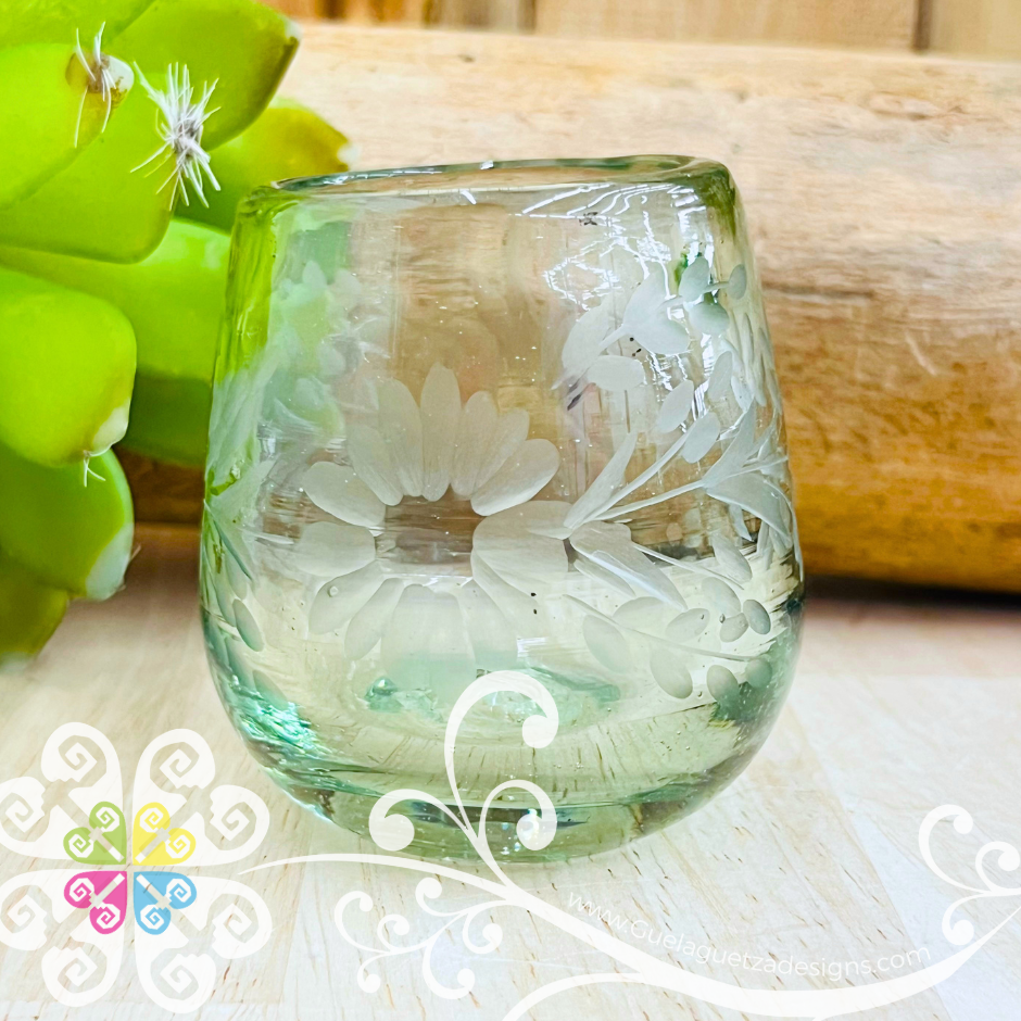 Barrilito Grabado Pepita Set of 4 Tequilero Set - Tequila Shot Glasses