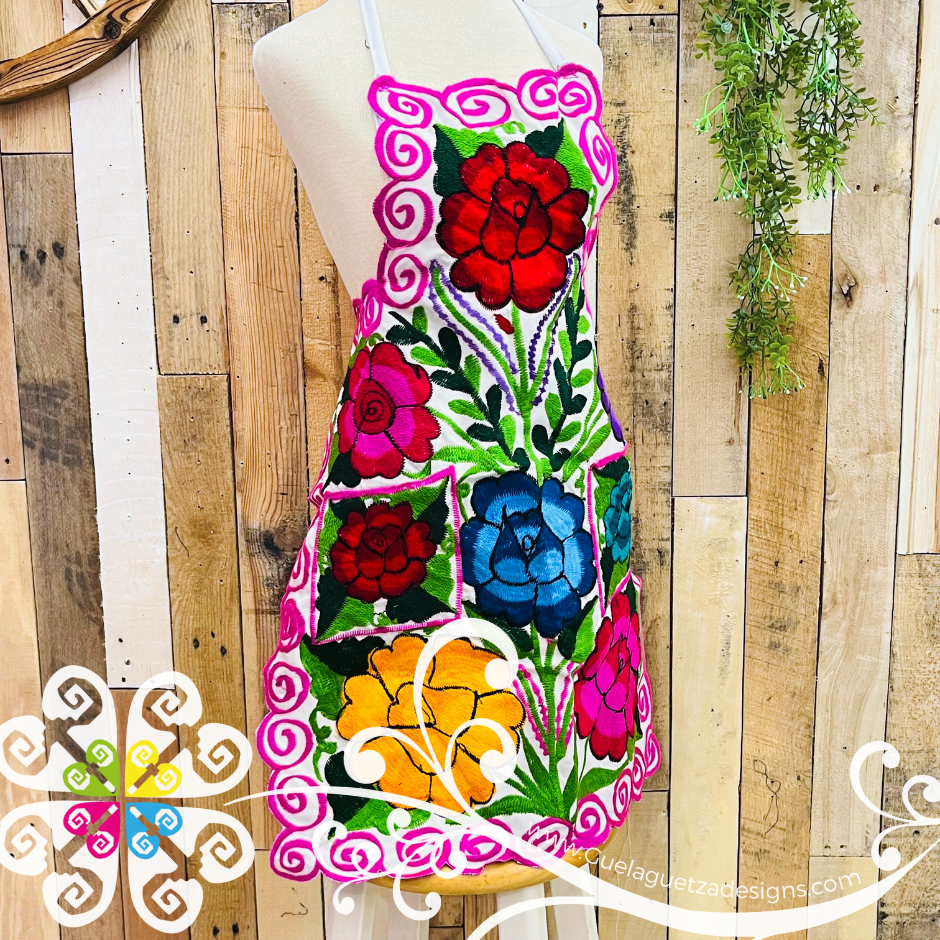 Flores Chiapas Apron - Mandil Artesanal