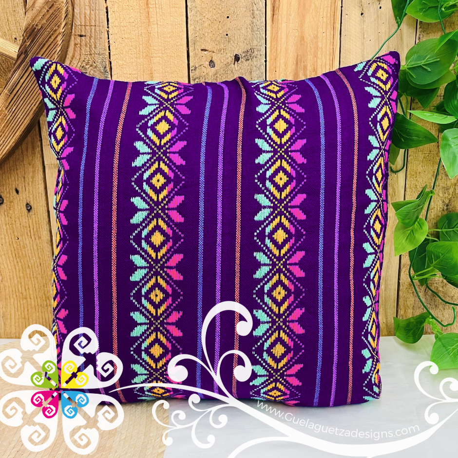 Purple Decorative Cambray Pillow Case - Mexican Home