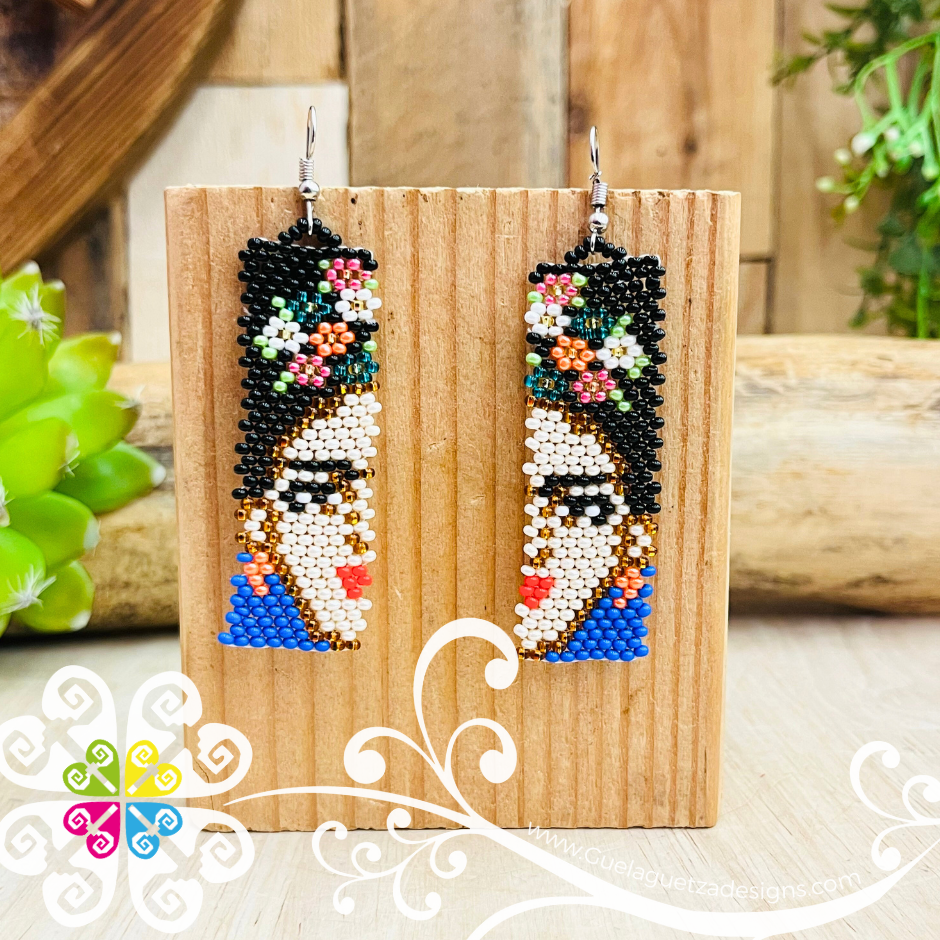 Frida Larga Beaded Earrings - Frida Collection