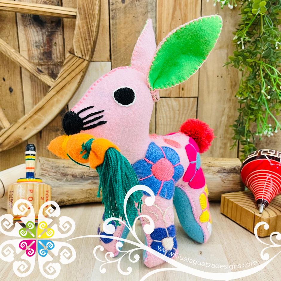 Embroidered Bunny - Chiapas Stuffed Animal