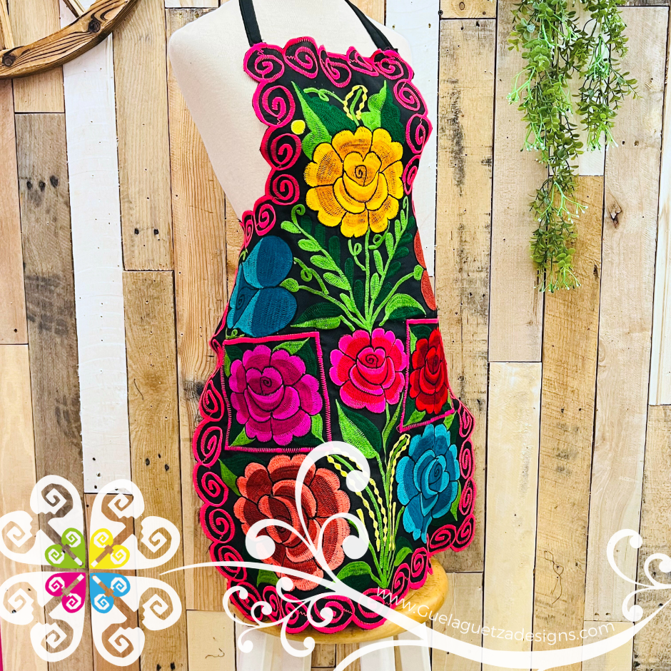 Flores Chiapas Apron - Mandil Artesanal
