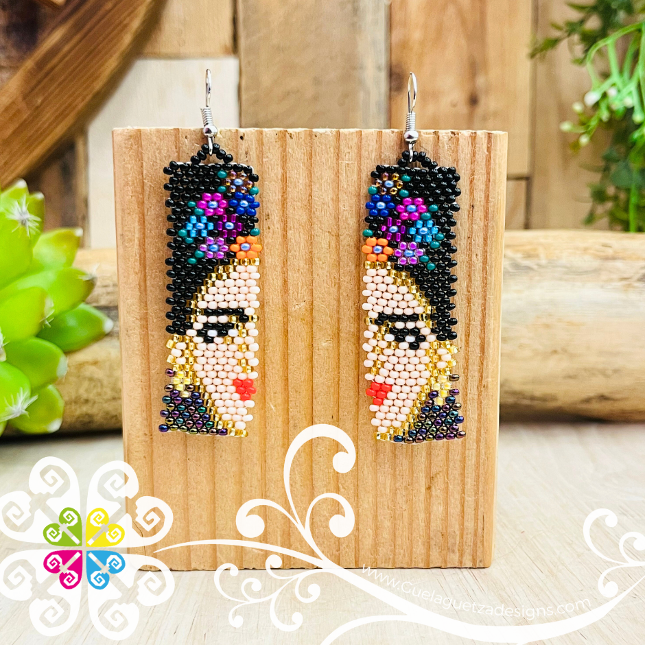 Frida Larga Beaded Earrings - Frida Collection