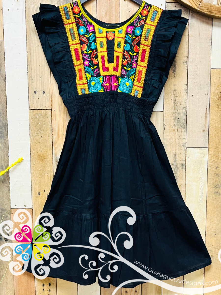Black Tehuana Bonita Dress Guelaguetza Designs Black Tehuana Bonita Dress Guelaguetza Designs