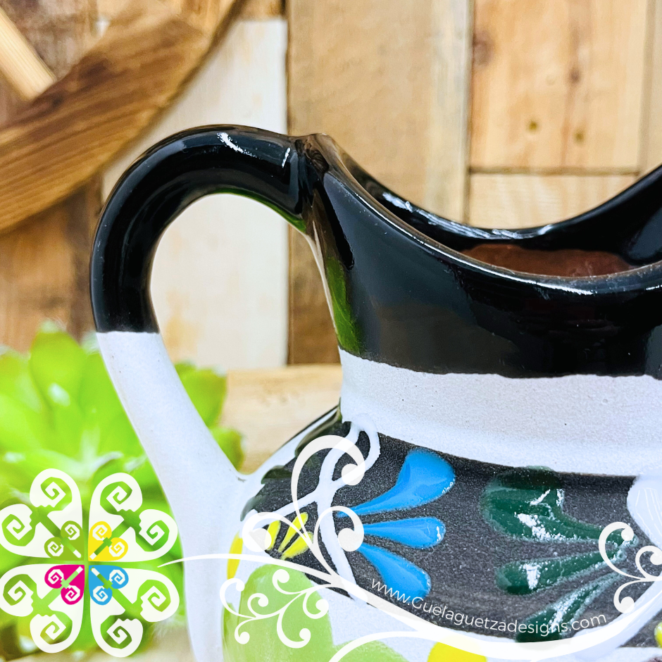 Black Small Engobe Clay Pitcher - Jarro