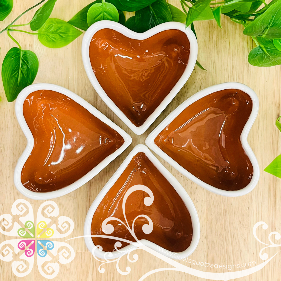 Set of 4 White Espiga Molcajete Corazon Barro - Mexican Kitchen