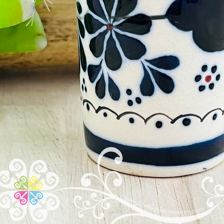 Navy Blue Tequilero Colibri - Barro Alta Temperatura - Clay Shot