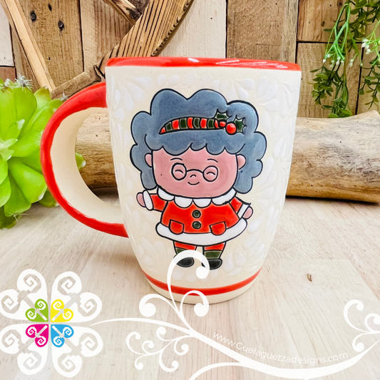 Taza Cono Mrs. Claus - Barro Alta Temperatura - Single Clay Mug