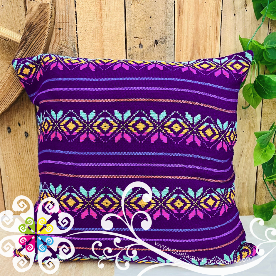 Purple Decorative Cambray Pillow Case - Mexican Home