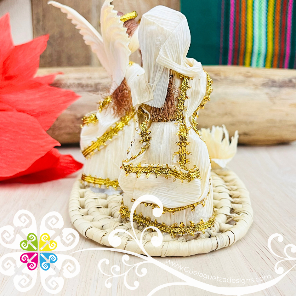 Small Natural Nativity Set of 5 pcs - Nacimiento Navideno