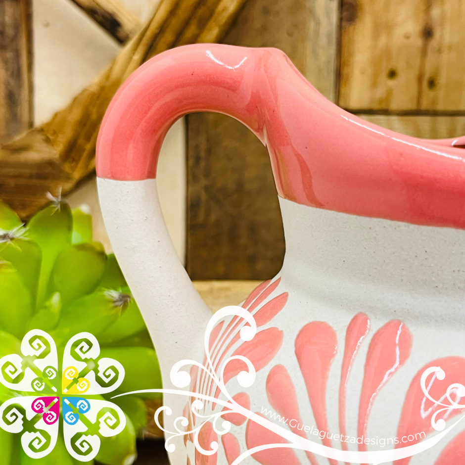 Pink Espiga Lechera Small Clay Pitcher - Jarro