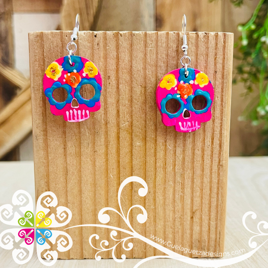 Small Calaverita Wood Earrings - Wood Earrings