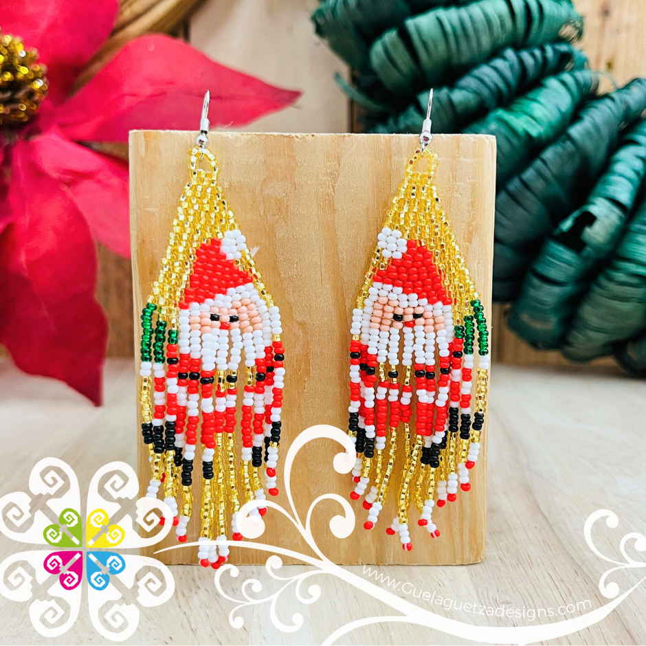 Santa Fleco - Christmas Beaded Earrings