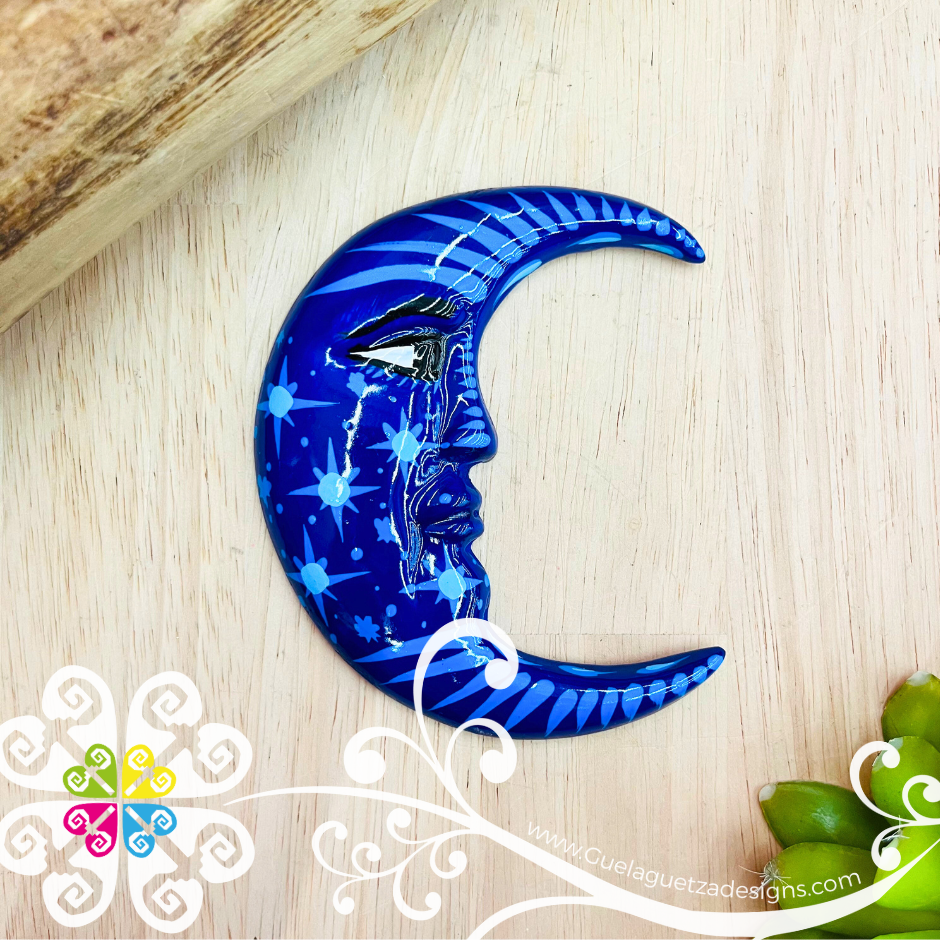 Large Royal Blue Sun & Moon Set - Wall Decor